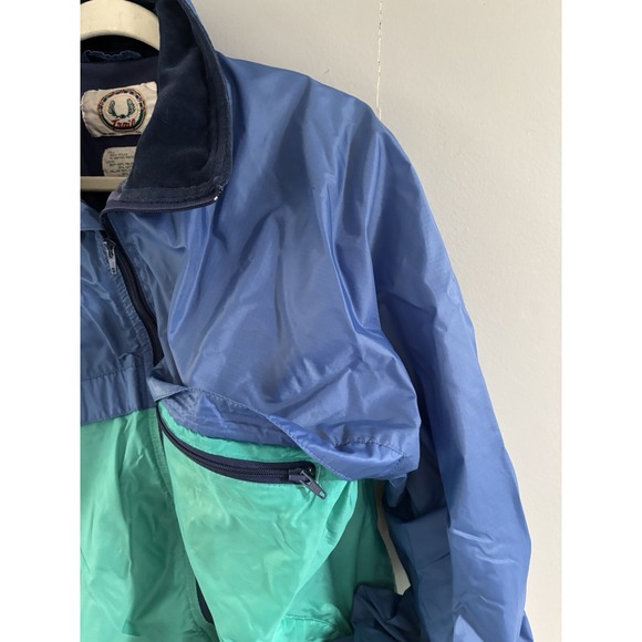 Vintage Heavy Nylon Catamount Trail Windbreaker Jacket size Medium Blue - Picture 5 of 16